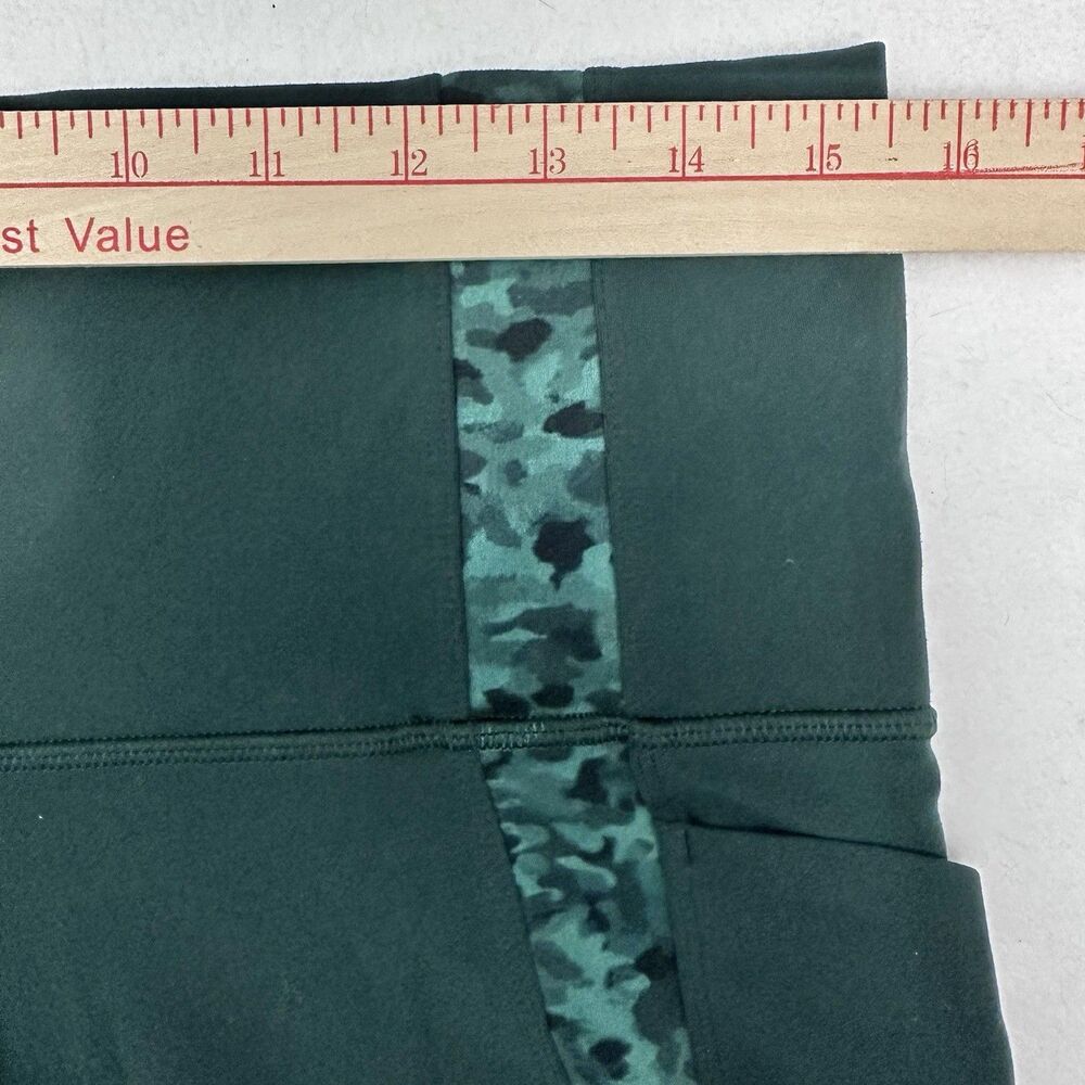 Athleta Leggings/Crop Tank Top Set Green Camo Stripe Salutation Stash 1X XL D-DD - Picture 4 of 16